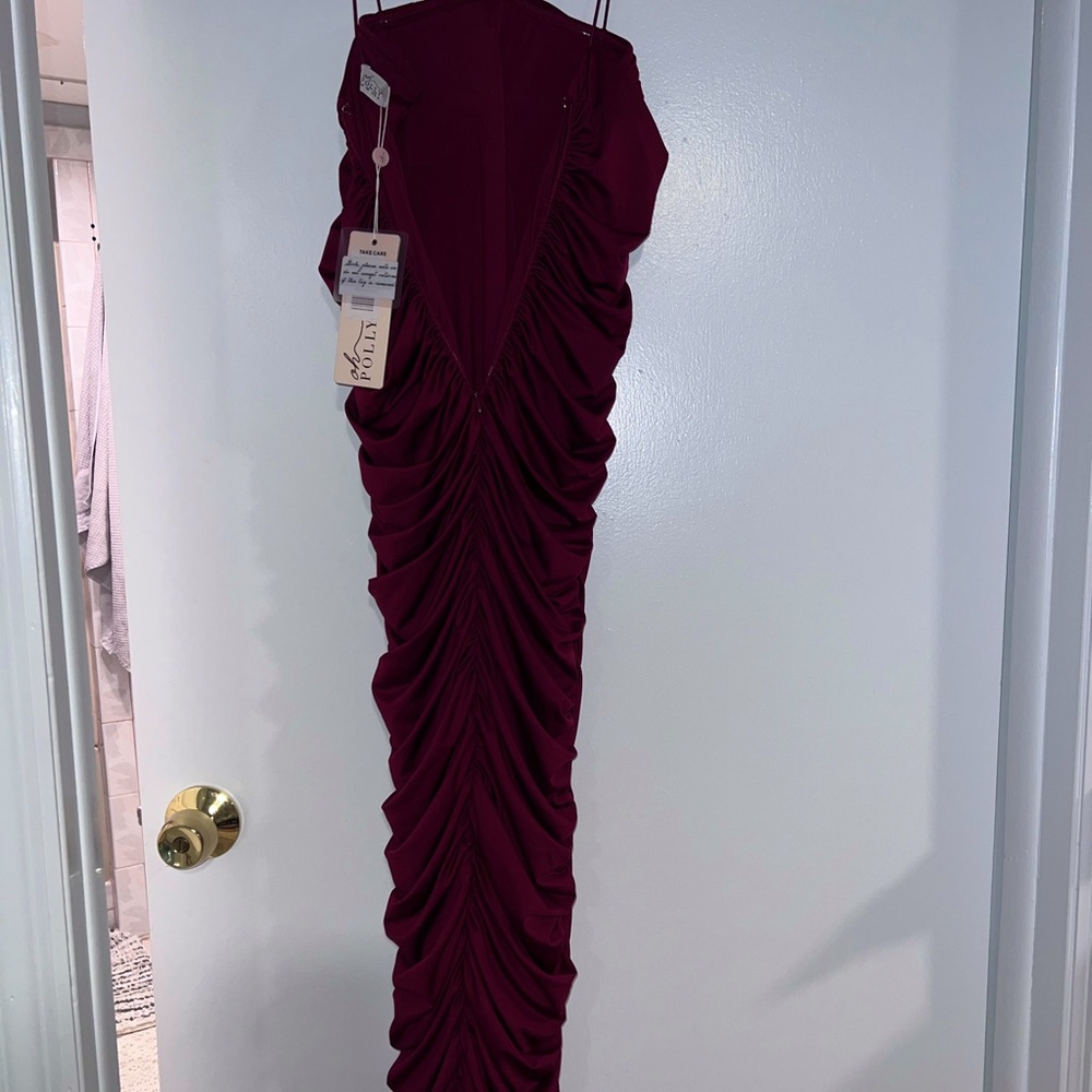 Bodycon ruched midi dress from Oh Polly